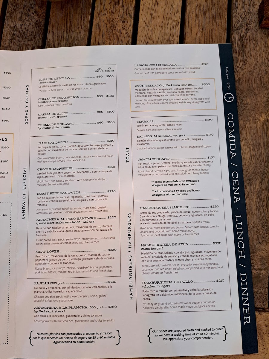 Marulier Luciernaga Menu - Image 3
