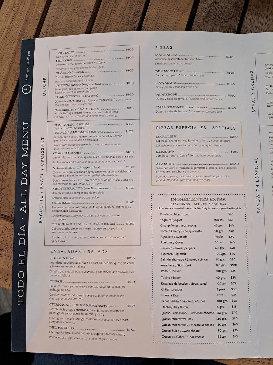 Marulier Luciernaga Menu - Image 4